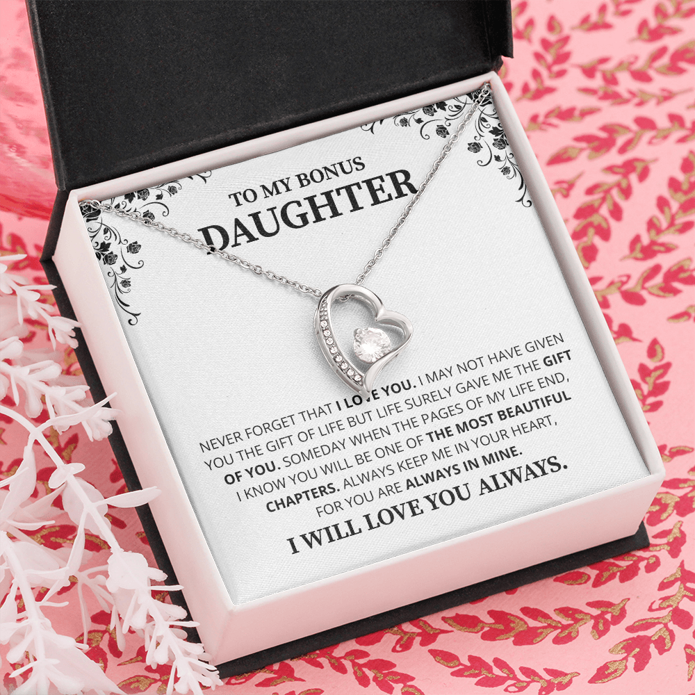 Gift For Daughter Necklace Luxury LED Light Box With Heartfelt Message Card - Daughter Birthday Present From Mom or Daddy
