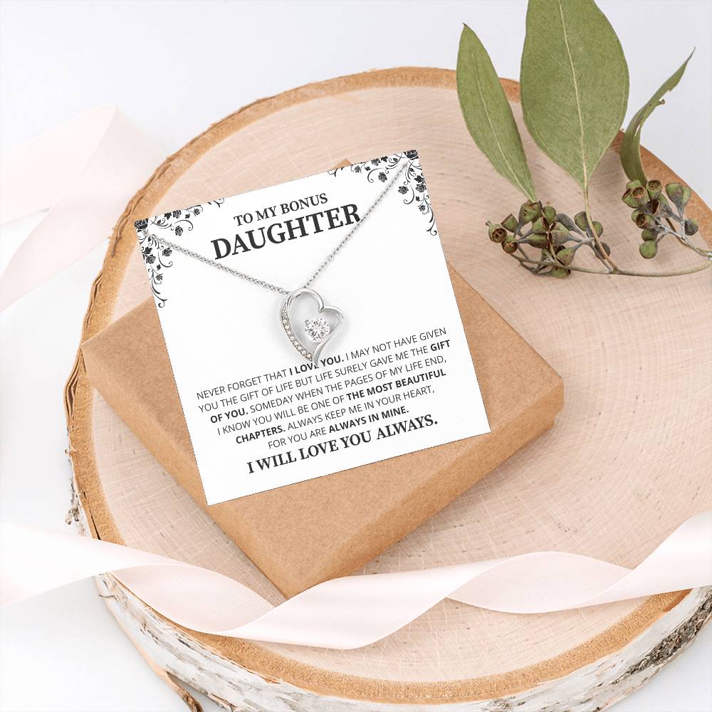 Gift For Daughter Necklace Luxury LED Light Box With Heartfelt Message Card - Daughter Birthday Present From Mom or Daddy