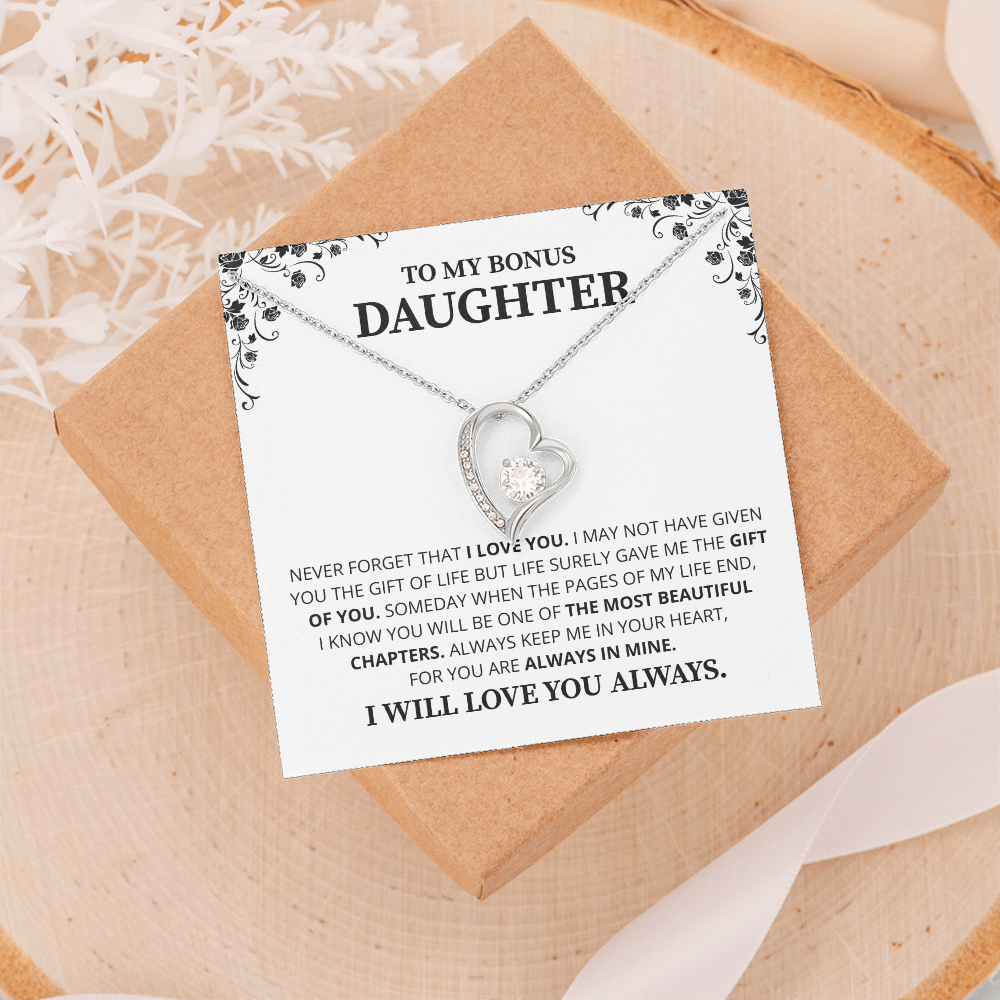 Gift For Daughter Necklace Luxury LED Light Box With Heartfelt Message Card - Daughter Birthday Present From Mom or Daddy
