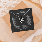 Gift For Daughter Necklace From Dad With Heartfelt Message - Jewelry Gifts For Graduation for Her From Mom or Daddy