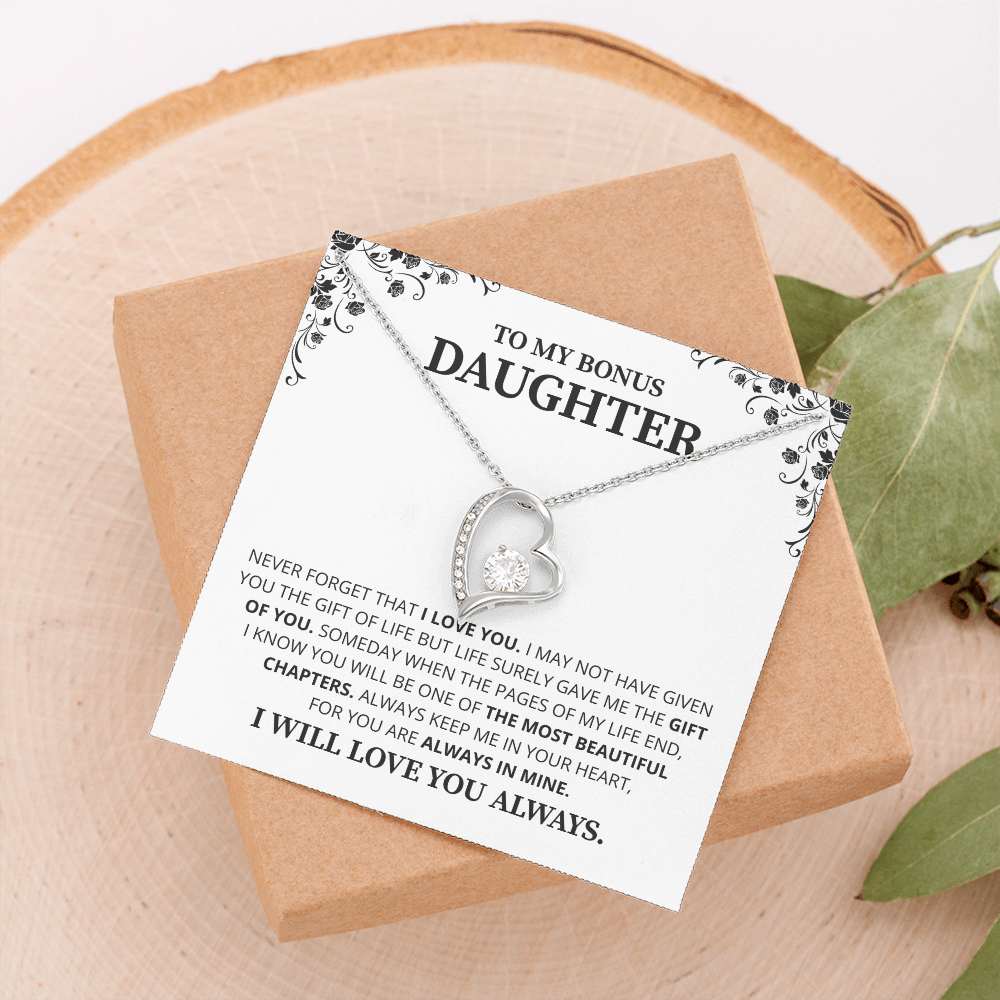 Gift For Daughter Necklace Luxury LED Light Box With Heartfelt Message Card - Daughter Birthday Present From Mom or Daddy