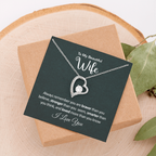 Gifts for Wife from Husband - Soulmate Necklace with Heartfelt Message Card & Box - Anniversary, Birthday, Christmas or Valentine's Day Gift for Girlfriend