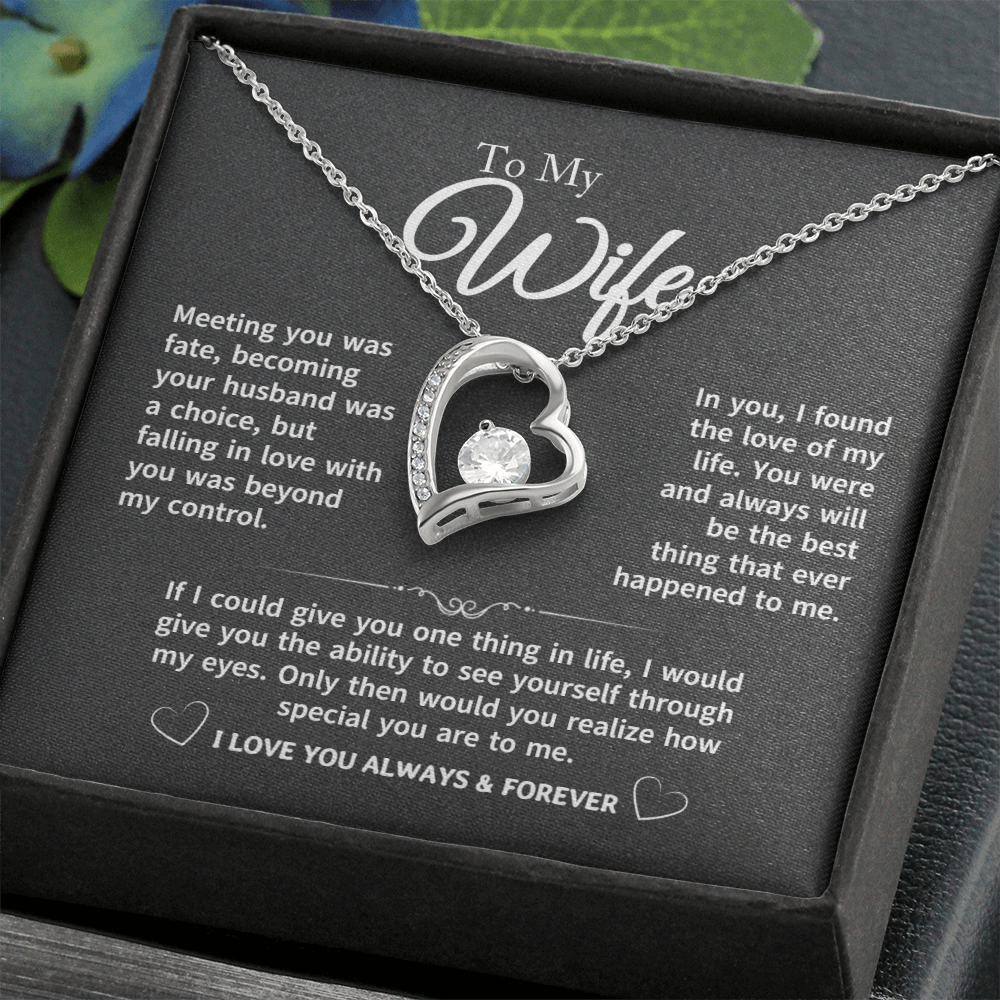 To My Wife - Gift Necklace For Wife - Meeting You Was Fate
