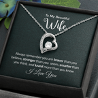 Gifts for Wife from Husband - Soulmate Necklace with Heartfelt Message Card & Box - Anniversary, Birthday, Christmas or Valentine's Day Gift for Girlfriend