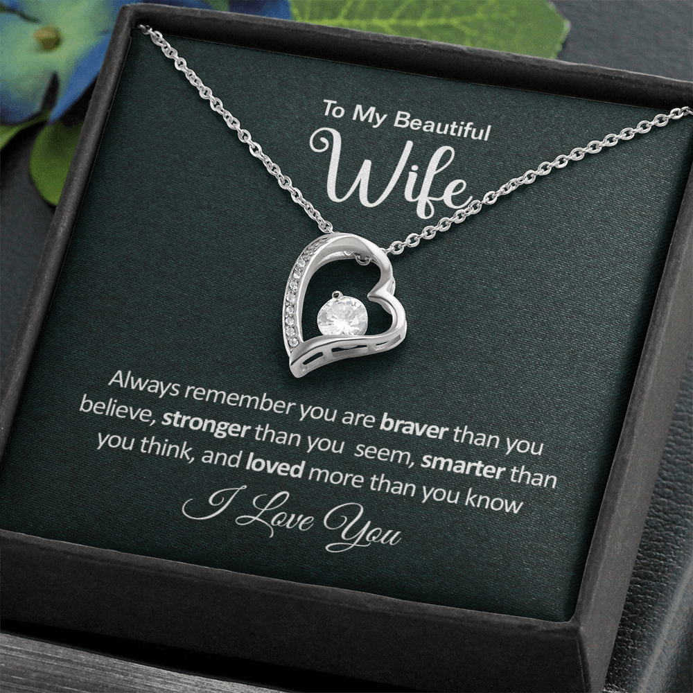 Gifts for Wife from Husband - Soulmate Necklace with Heartfelt Message Card & Box - Anniversary, Birthday, Christmas or Valentine's Day Gift for Girlfriend