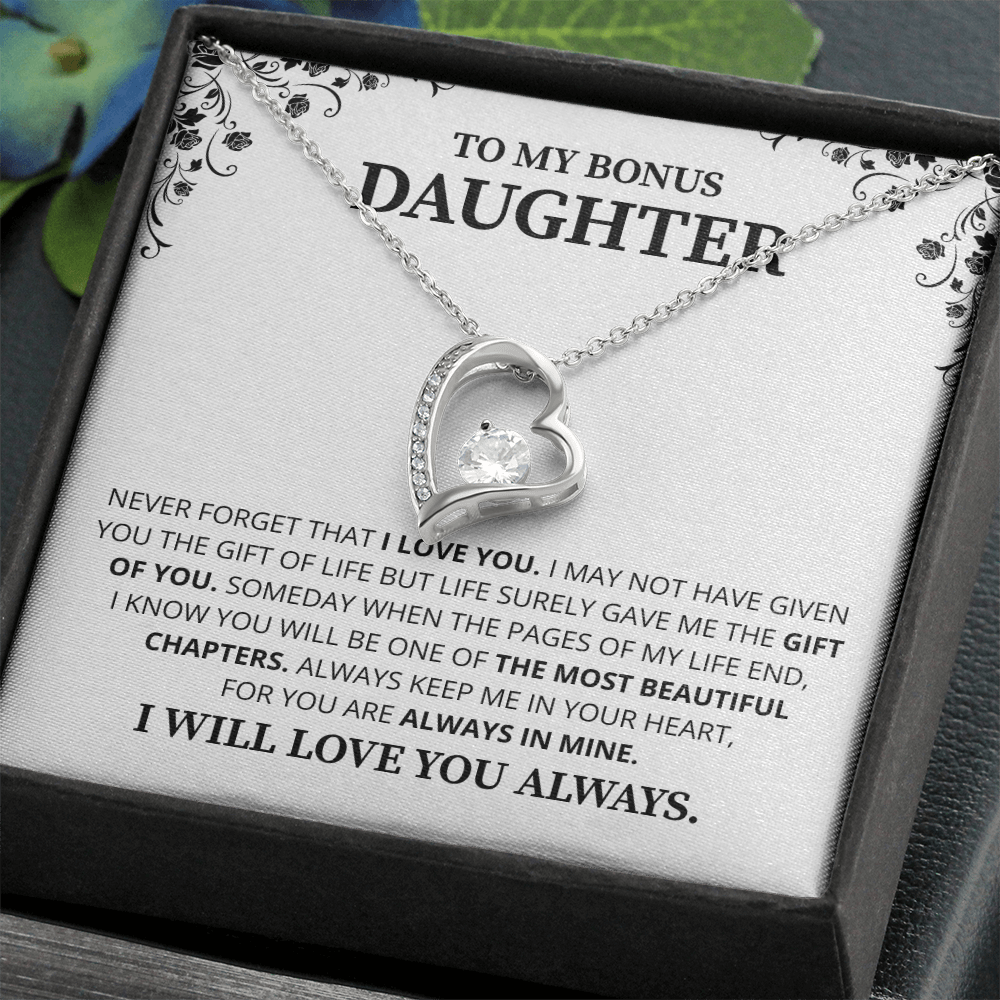 Gift For Daughter Necklace Luxury LED Light Box With Heartfelt Message Card - Daughter Birthday Present From Mom or Daddy