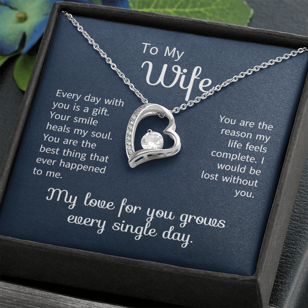 To My Wife Necklace From Husband | Anniversary Valentine Birthday Gift For Wife