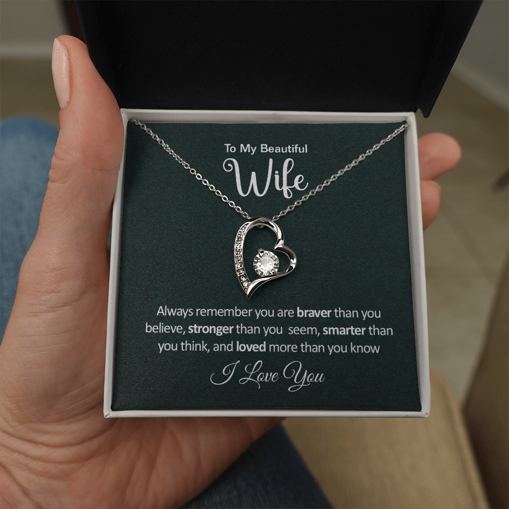 Gifts for Wife from Husband - Soulmate Necklace with Heartfelt Message Card & Box - Anniversary, Birthday, Christmas or Valentine's Day Gift for Girlfriend