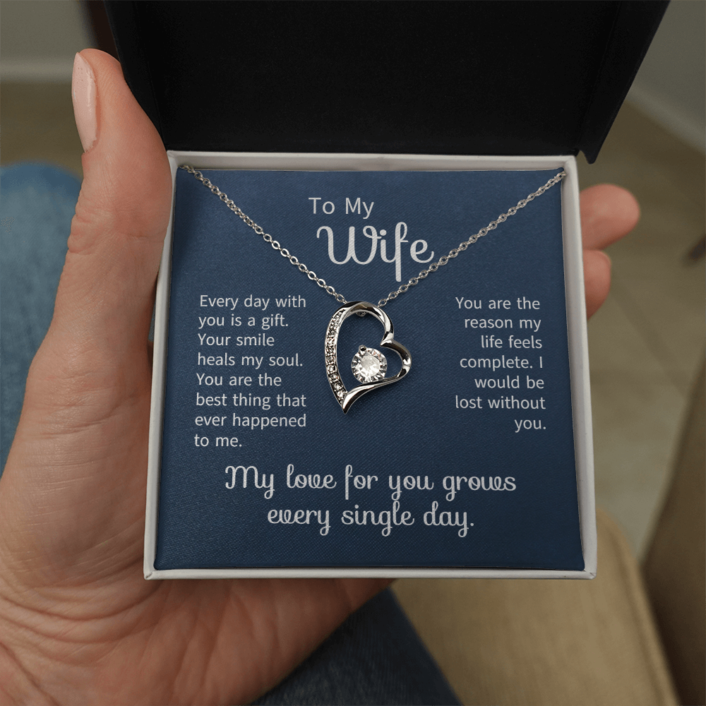 To My Wife Necklace From Husband | Anniversary Valentine Birthday Gift For Wife
