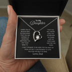 Gift For Daughter Necklace From Dad With Heartfelt Message - Jewelry Gifts For Graduation for Her From Mom or Daddy