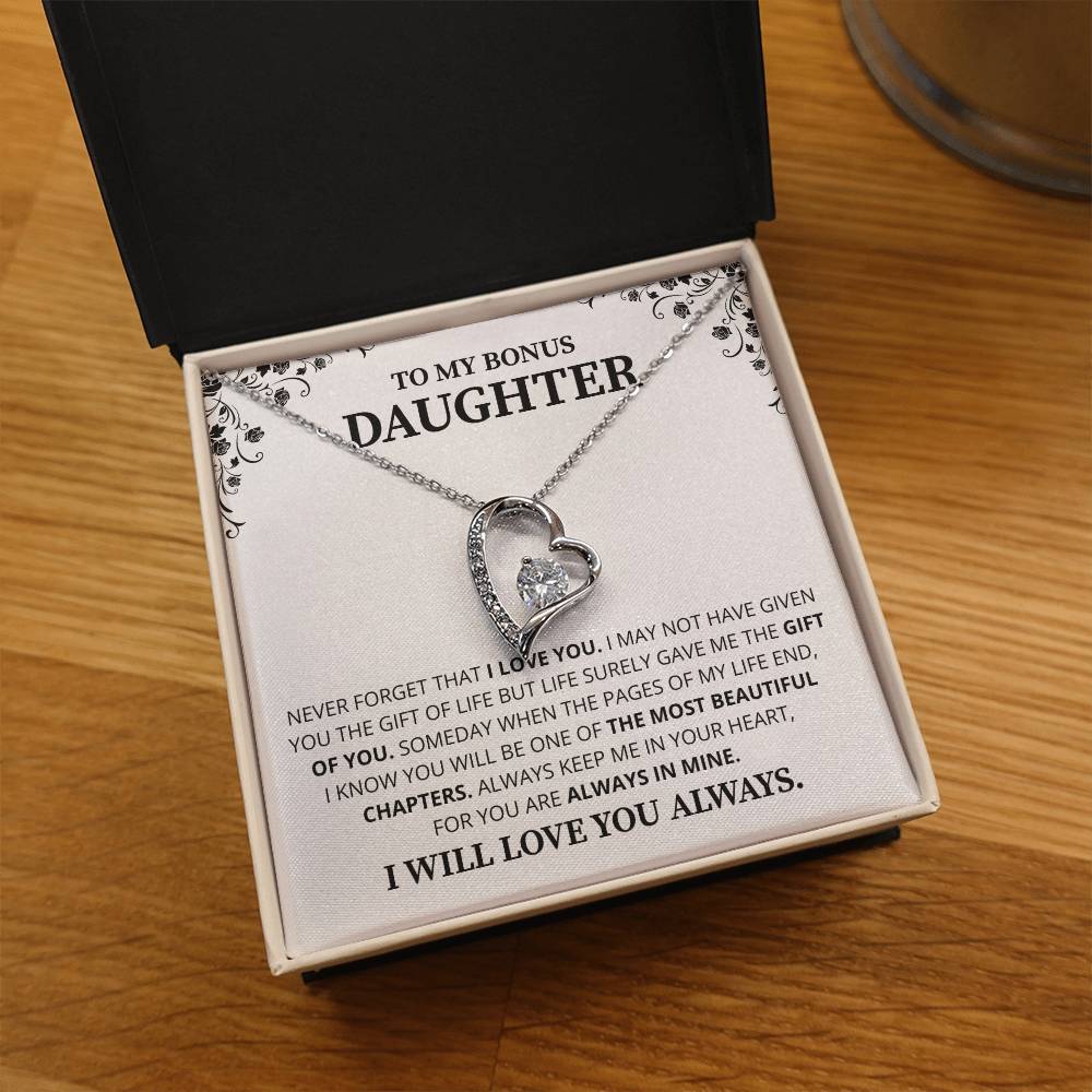 Gift For Daughter Necklace Luxury LED Light Box With Heartfelt Message Card - Daughter Birthday Present From Mom or Daddy