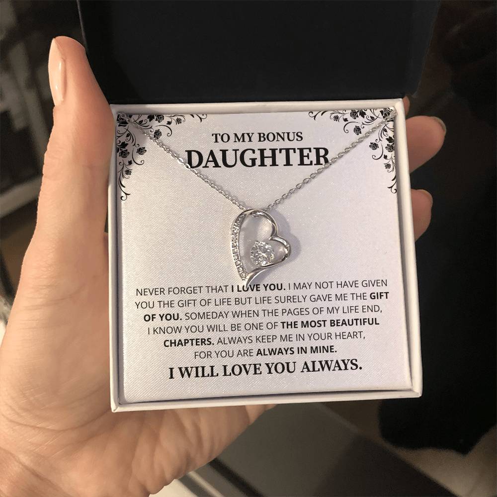 Gift For Daughter Necklace Luxury LED Light Box With Heartfelt Message Card - Daughter Birthday Present From Mom or Daddy