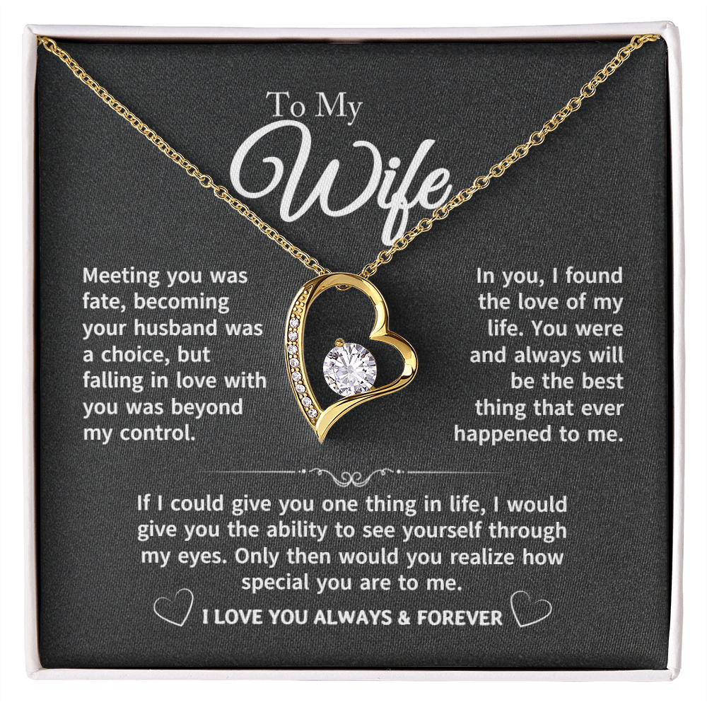 To My Wife - Gift Necklace For Wife - Meeting You Was Fate