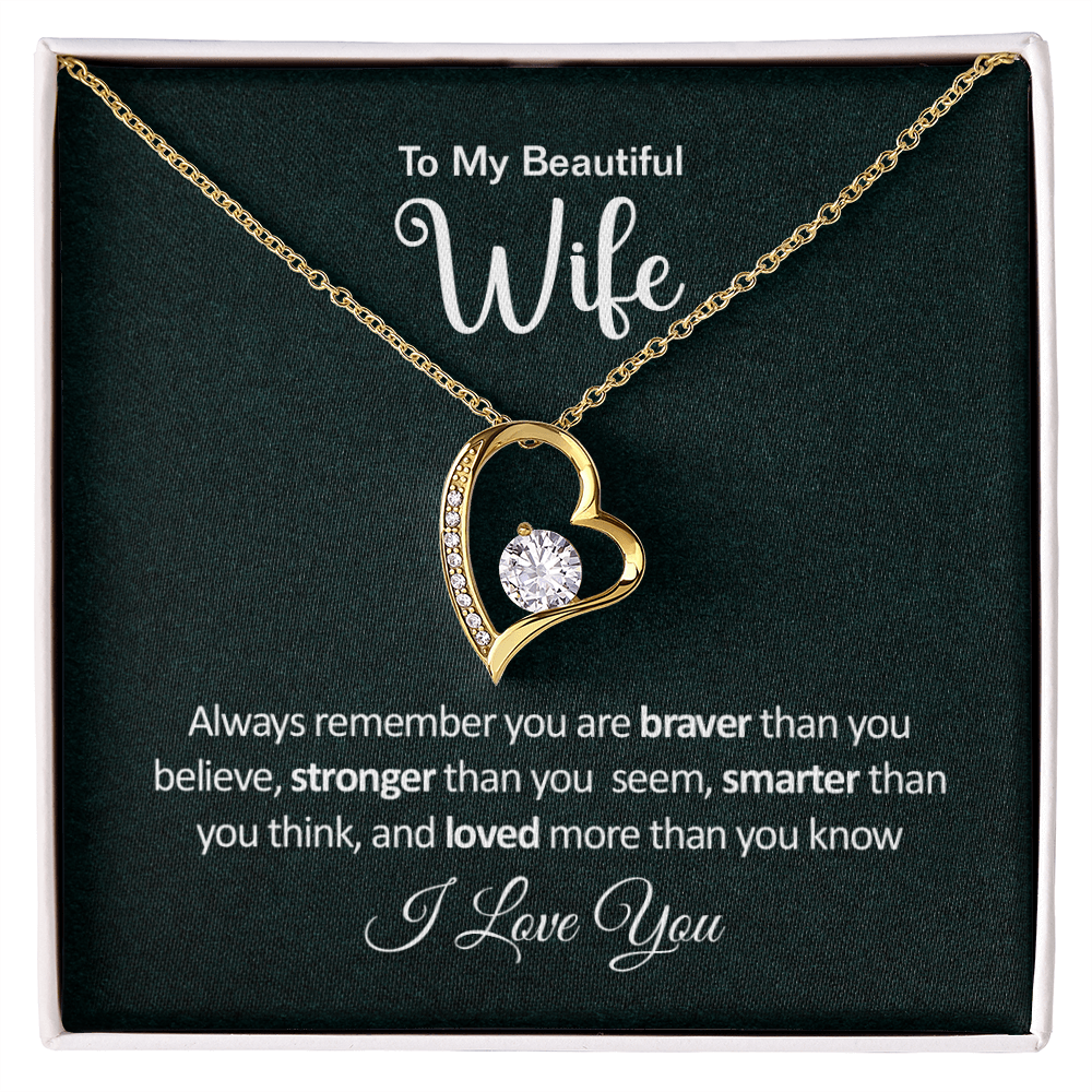 Gifts for Wife from Husband - Soulmate Necklace with Heartfelt Message Card & Box - Anniversary, Birthday, Christmas or Valentine's Day Gift for Girlfriend