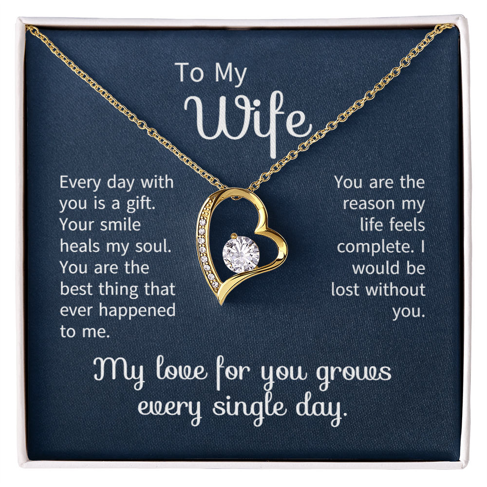 To My Wife Necklace From Husband | Anniversary Valentine Birthday Gift For Wife