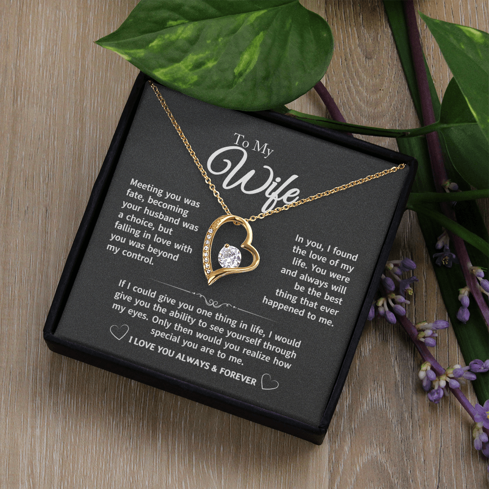 To My Wife - Gift Necklace For Wife - Meeting You Was Fate
