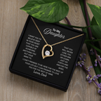 Gift For Daughter Necklace From Dad With Heartfelt Message - Jewelry Gifts For Graduation for Her From Mom or Daddy