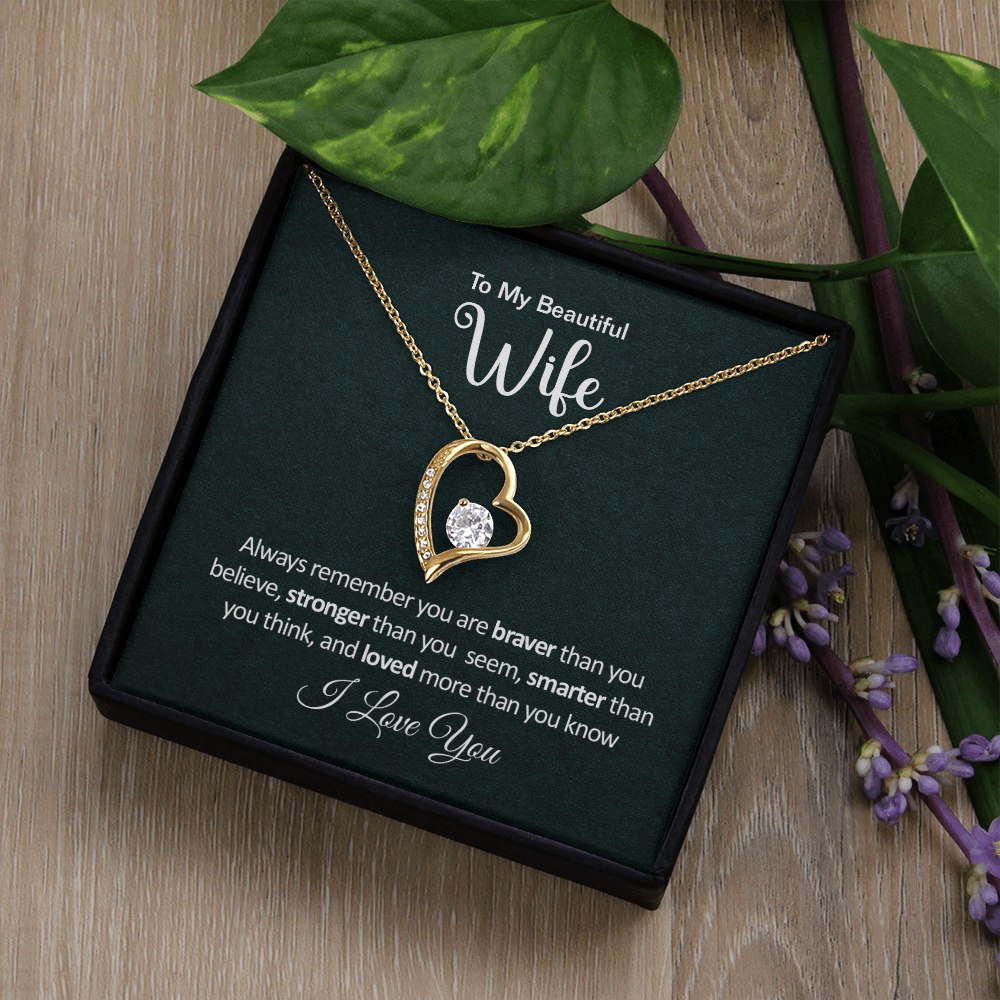 Gifts for Wife from Husband - Soulmate Necklace with Heartfelt Message Card & Box - Anniversary, Birthday, Christmas or Valentine's Day Gift for Girlfriend