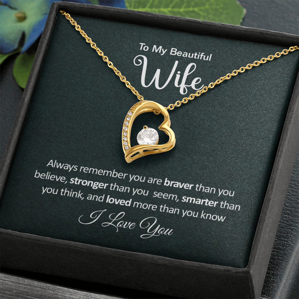 Gifts for Wife from Husband - Soulmate Necklace with Heartfelt Message Card & Box - Anniversary, Birthday, Christmas or Valentine's Day Gift for Girlfriend