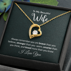 Gifts for Wife from Husband - Soulmate Necklace with Heartfelt Message Card & Box - Anniversary, Birthday, Christmas or Valentine's Day Gift for Girlfriend