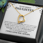 Gift For Daughter Necklace Luxury LED Light Box With Heartfelt Message Card - Daughter Birthday Present From Mom or Daddy