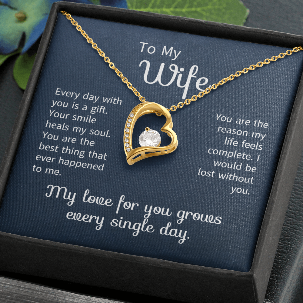 To My Wife Necklace From Husband | Anniversary Valentine Birthday Gift For Wife